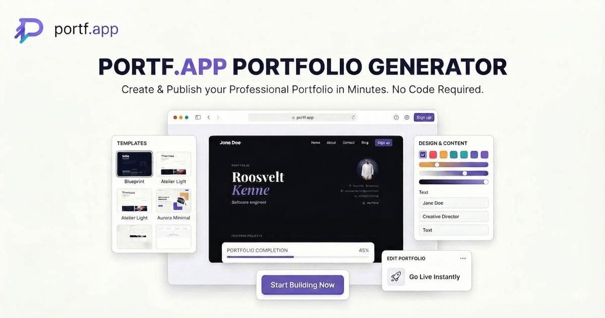 Portfolio Templates: Free, Professional Designs · Portf.app